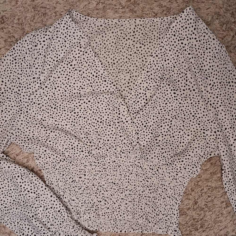 Polka Dot Long Sleeve Blouse